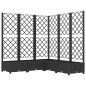 Fioriera da Giardino con Graticcio Nero 120x120x121,5 cm in PP Fioriera da Giardino con Graticcio Nero 120x120x121,5 cm in PP