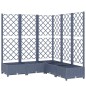 Fioriera Giardino e Graticcio Grigio Scuro 120x120x121,5 cm PP Fioriera Giardino e Graticcio Grigio Scuro 120x120x121,5 cm PP