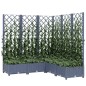 Fioriera Giardino e Graticcio Grigio Scuro 120x120x121,5 cm PP Fioriera Giardino e Graticcio Grigio Scuro 120x120x121,5 cm PP