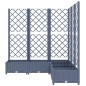 Fioriera Giardino e Graticcio Grigio Scuro 120x120x121,5 cm PP Fioriera Giardino e Graticcio Grigio Scuro 120x120x121,5 cm PP