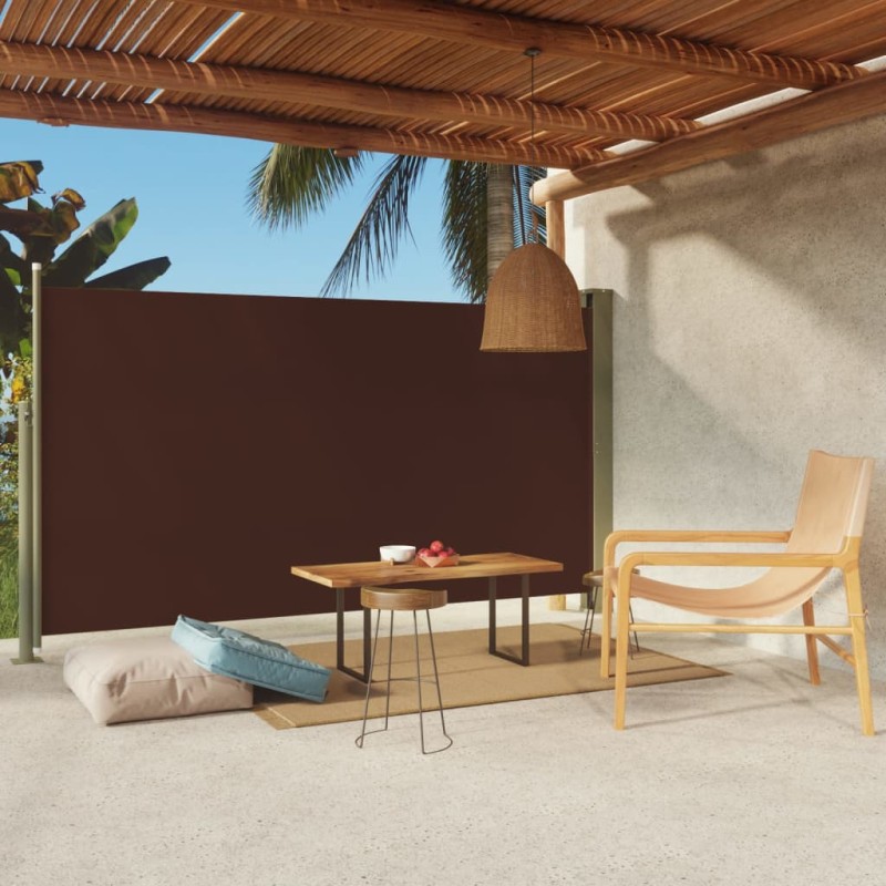 Tenda Laterale Retrattile per Patio 170x300 cm Marrone Tenda Laterale Retrattile per Patio 170x300 cm Marrone
