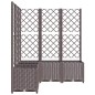 Fioriera da Giardino con Graticcio Marrone 120x120x136 cm in PP Fioriera da Giardino con Graticcio Marrone 120x120x136 cm in PP