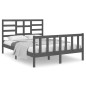 Giroletto Grigio in Legno Massello 120x190 cm 4FT Small Double Giroletto Grigio in Legno Massello 120x190 cm 4FT Small Double