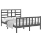 Giroletto Grigio in Legno Massello 120x190 cm 4FT Small Double Giroletto Grigio in Legno Massello 120x190 cm 4FT Small Double
