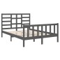 Giroletto Grigio in Legno Massello 120x190 cm 4FT Small Double Giroletto Grigio in Legno Massello 120x190 cm 4FT Small Double