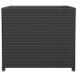 Tavolino con Piano Vetro Nero in Polyrattan e Vetro Temperato Tavolino con Piano Vetro Nero in Polyrattan e Vetro Temperato