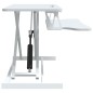 Banco da Lavoro Regolabile 90x40x(13-50) cm in Acciaio e Legno Banco da Lavoro Regolabile 90x40x(13-50) cm in Acciaio e Legno
