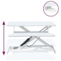 Banco da Lavoro Regolabile 90x40x(13-50) cm in Acciaio e Legno Banco da Lavoro Regolabile 90x40x(13-50) cm in Acciaio e Legno