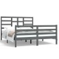 Giroletto Grigio in Legno Massello 150x200 cm 5FT King Size Giroletto Grigio in Legno Massello 150x200 cm 5FT King Size