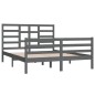 Giroletto Grigio in Legno Massello 150x200 cm 5FT King Size Giroletto Grigio in Legno Massello 150x200 cm 5FT King Size