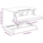 Banco da Lavoro Regolabile 60x40x(13-41,5)cm in Acciaio e Legno