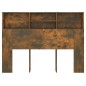 Testiera con Scomparti Rovere Fumo 140x19x103,5 cm Testiera con Scomparti Rovere Fumo 140x19x103,5 cm