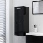 Armadio da Bagno Nero 30x30x80 cm in Truciolato Armadio da Bagno Nero 30x30x80 cm in Truciolato