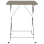 Tavolo Pieghevole da Bistrò Grigio 55x54x71 cm Polyrattan Tavolo Pieghevole da Bistrò Grigio 55x54x71 cm Polyrattan
