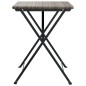 Tavolo Pieghevole da Bistrò Grigio 55x54x71 cm Polyrattan Tavolo Pieghevole da Bistrò Grigio 55x54x71 cm Polyrattan