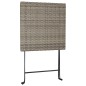 Tavolo Pieghevole da Bistrò Grigio 55x54x71 cm Polyrattan Tavolo Pieghevole da Bistrò Grigio 55x54x71 cm Polyrattan