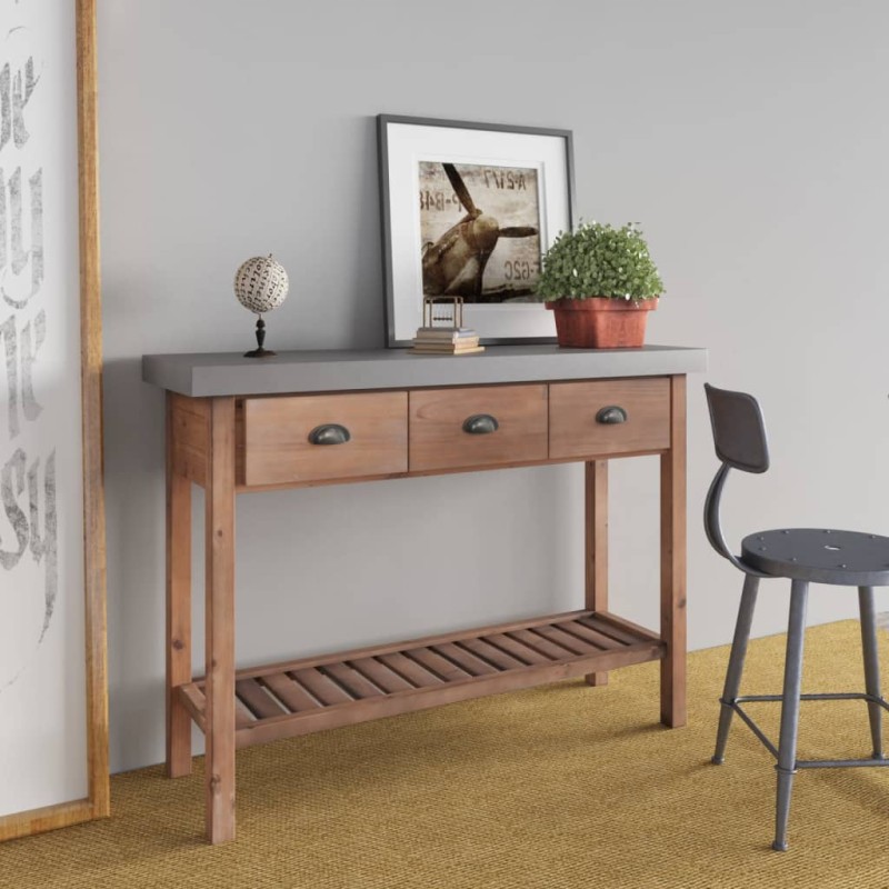 Tavolo Consolle 110x35x80 cm in Legno Massello di Abete Tavolo Consolle 110x35x80 cm in Legno Massello di Abete