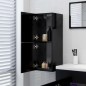Armadio da Bagno Nero 30x30x80 cm in Truciolato Armadio da Bagno Nero 30x30x80 cm in Truciolato
