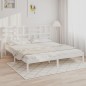 vidaXL Giroletto Bianco in Legno Massello 200x200 cm vidaXL Giroletto Bianco in Legno Massello 200x200 cm