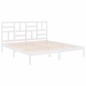 vidaXL Giroletto Bianco in Legno Massello 200x200 cm vidaXL Giroletto Bianco in Legno Massello 200x200 cm