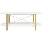 Tavolino da Salotto Bianco 110x48x40 cm in Legno Multistrato Tavolino da Salotto Bianco 110x48x40 cm in Legno Multistrato