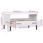 vidaXL Tavolino Gambe Metallo Bianco 85x50x45 cm Legno Massello OSLO vidaXL Tavolino Gambe Metallo Bianco 85x50x45 cm Legno Massello OSLO