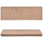 Tappetini per Scale 5 pz Marroni 65x21x4 cm Tessuto Agugliato Tappetini per Scale 5 pz Marroni 65x21x4 cm Tessuto Agugliato