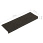 vidaXL Tappetini per Scale Tessuto Agugliato 15 pz 65x21x4cm Antracite vidaXL Tappetini per Scale Tessuto Agugliato 15 pz 65x21x4cm Antracite