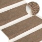 Tappetini per Scale Tessuto Agugliato 15 pz 65x21x4 cm Crema Tappetini per Scale Tessuto Agugliato 15 pz 65x21x4 cm Crema