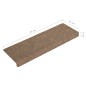 Tappetini per Scale Tessuto Agugliato 15 pz 65x21x4 cm Crema Tappetini per Scale Tessuto Agugliato 15 pz 65x21x4 cm Crema