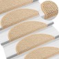 Tappeti Adesivi Scale Aspetto Sisal 15pz 65x21x4cm Beige Chiaro Tappeti Adesivi Scale Aspetto Sisal 15pz 65x21x4cm Beige Chiaro