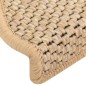 Tappeti Adesivi Scale Aspetto Sisal 15pz 65x21x4cm Beige Chiaro Tappeti Adesivi Scale Aspetto Sisal 15pz 65x21x4cm Beige Chiaro