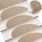 Tappeti Adesivi Scale Aspetto Sisal 15 pz 56x17x3cm Beige Scuro Tappeti Adesivi Scale Aspetto Sisal 15 pz 56x17x3cm Beige Scuro