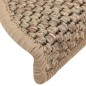 Tappeti Adesivi Scale Aspetto Sisal 15 pz 56x17x3cm Beige Scuro Tappeti Adesivi Scale Aspetto Sisal 15 pz 56x17x3cm Beige Scuro