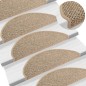 vidaXL Tappeti Adesivi Scale Aspetto Sisal 15 pz 65x21x4cm Beige Scuro vidaXL Tappeti Adesivi Scale Aspetto Sisal 15 pz 65x21x4cm Beige Scuro