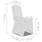 vidaXL Coprisedia in Tessuto Elasticizzato Bianco Set 6 pz vidaXL Coprisedia in Tessuto Elasticizzato Bianco Set 6 pz