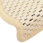 Tappeti Autoadesivi Scale Aspetto Sisal 15 pz 65x21x4 cm Crema Tappeti Autoadesivi Scale Aspetto Sisal 15 pz 65x21x4 cm Crema
