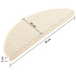 Tappeti Autoadesivi Scale Aspetto Sisal 15 pz 65x21x4 cm Crema Tappeti Autoadesivi Scale Aspetto Sisal 15 pz 65x21x4 cm Crema