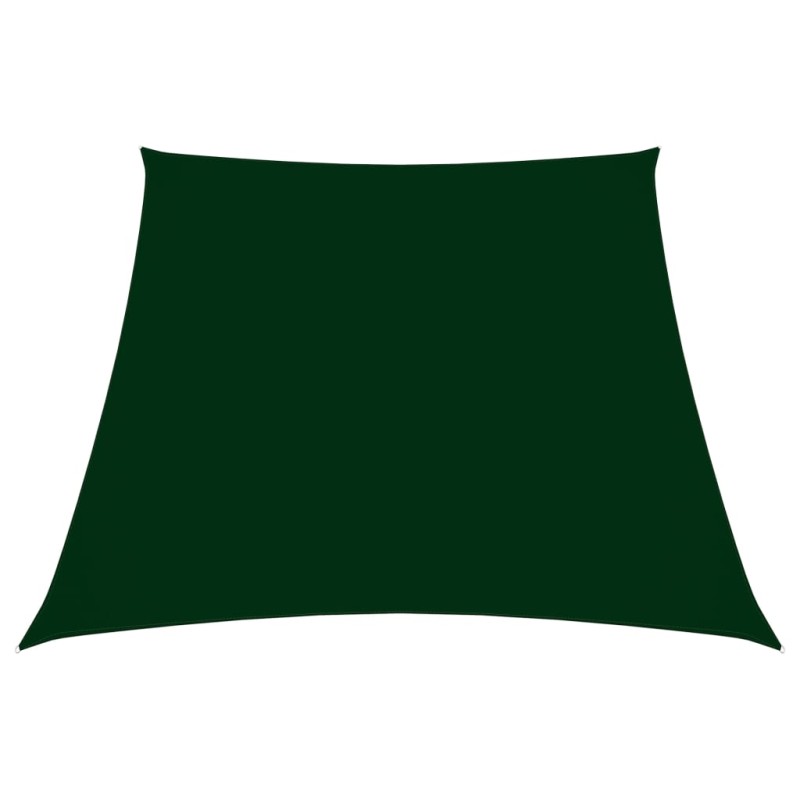 Parasole a Vela in Tela Oxford a Trapezio 3/5x4 m Verde Scuro Parasole a Vela in Tela Oxford a Trapezio 3/5x4 m Verde Scuro