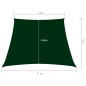 Parasole a Vela in Tela Oxford a Trapezio 3/5x4 m Verde Scuro Parasole a Vela in Tela Oxford a Trapezio 3/5x4 m Verde Scuro