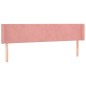 Testiera ad Orecchio Rosa 203x16x78/88 cm in Velluto