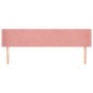 Testiera ad Orecchio Rosa 203x16x78/88 cm in Velluto