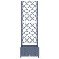 Fioriera da Giardino e Graticcio Grigio Scuro 40x40x121,5 cm PP Fioriera da Giardino e Graticcio Grigio Scuro 40x40x121,5 cm PP