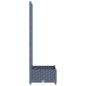 Fioriera da Giardino e Graticcio Grigio Scuro 40x40x121,5 cm PP Fioriera da Giardino e Graticcio Grigio Scuro 40x40x121,5 cm PP