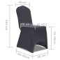 Fodera Elastica per Sedie 6 pz. Antracite Fodera Elastica per Sedie 6 pz. Antracite