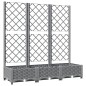 Fioriera Giardino e Graticcio Grigio Chiaro 120x40x121,5cm PP Fioriera Giardino e Graticcio Grigio Chiaro 120x40x121,5cm PP