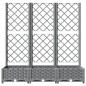 Fioriera Giardino e Graticcio Grigio Chiaro 120x40x121,5cm PP Fioriera Giardino e Graticcio Grigio Chiaro 120x40x121,5cm PP