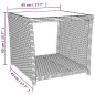 Tavolino con Piano Vetro Beige in Polyrattan e Vetro Temperato Tavolino con Piano Vetro Beige in Polyrattan e Vetro Temperato