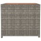 Tavolino con Piano Legno Grigio Polyrattan e Massello Acacia Tavolino con Piano Legno Grigio Polyrattan e Massello Acacia