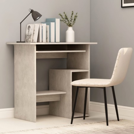 Scrivania Grigio Cemento 80x45x74 cm in Truciolato